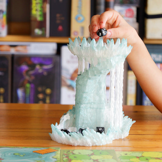 Crystal Cave Dice Tower - 3D Printed, Hand Painted